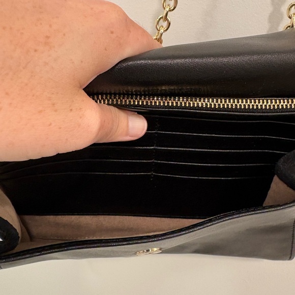 Lancaster Paris Black Leather Convertible Envelope Clutch - Picture 4 of 10